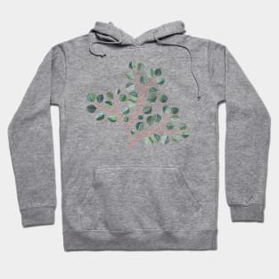 Simple Silver Dollar Eucalyptus Leaves Hoodie